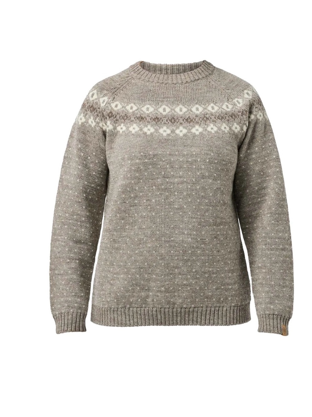 Wool Nordic Knit Crewneck Sweater -